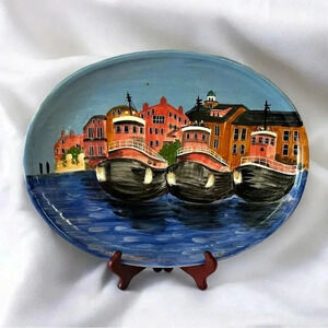 Roseanna Henning Original Hand Painted Tugboat Decorative Plate